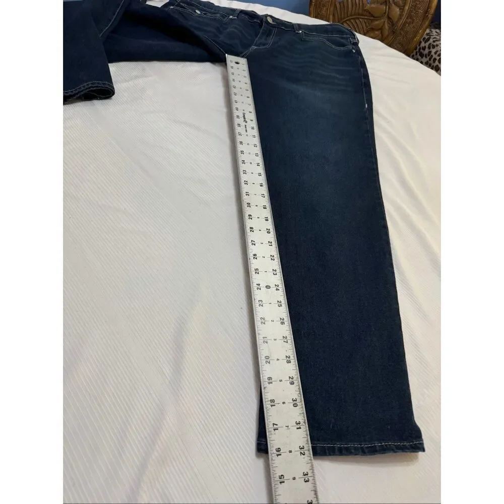 NWT True Religion Geno Relaxed Slim Dark Oak Wash Denim Jeans Size 40 X 32 New